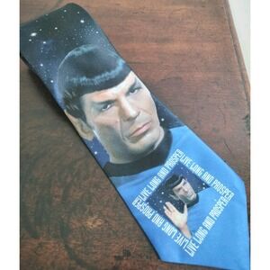NWT Vintage 1994 Ralph Marlin Star Trek Spock Necktie Live Long & Prosper